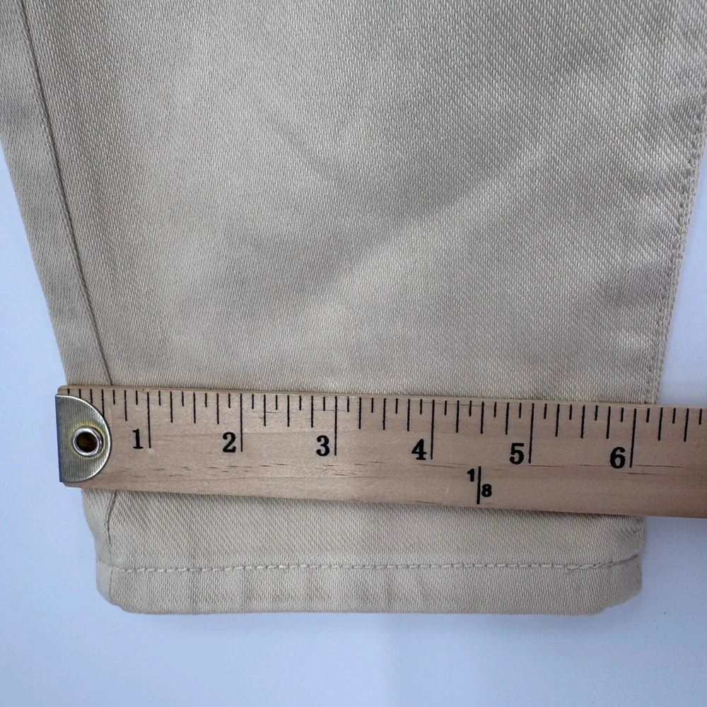 J.McLaughlin Pants Womens 6 Beige Stretch‎ Cotton Straight Leg Preppy Minimalist